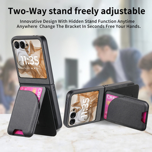 Arrebol PU Leather Fashion Simple Shockproof Flip Kickstand Magnetic Card Holder <strong>Cell</strong> <strong>Phone</strong> <strong>Case</strong> for <strong>Motorola</strong> <strong>Razr</strong> 50/60 - Product Image 3