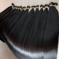 Extensions de cheveux humains vierges de temple indien brut 100% cuticules alignées 22 "24" Extension de cheveux à pointe plate U I F V Tip Hair Vendor