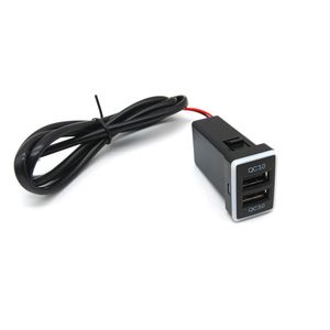 Chargeur de voiture à double <span class=keywords><strong>prise</strong></span> USB QC3.0 33*22 <span class=keywords><strong>12V</strong></span> 24V - Product Image 1