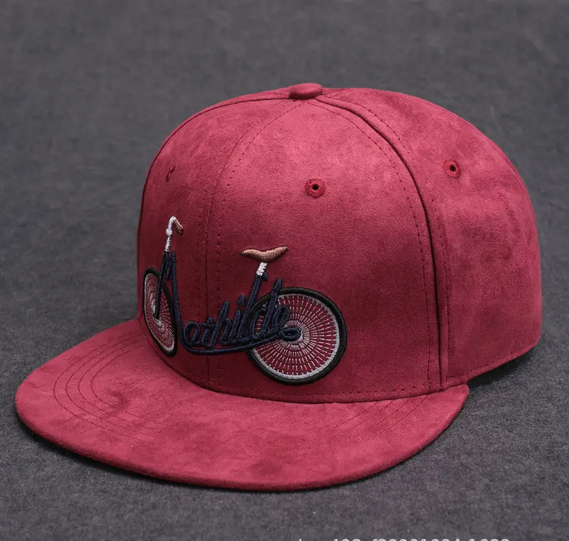 free shipping wholesale snapback cap suede leather gorras yupoong snapback custom logo