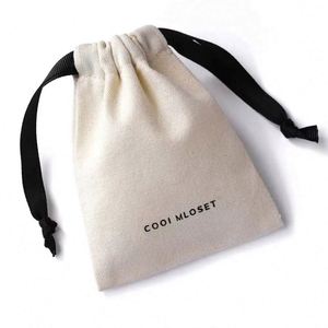 Sac à cordon double en toile de coton 100% biologique avec logo personnalisé, qualité supérieure, écologique, réutilisable, certifié, sans poignée, personnalisé - Product Image 1