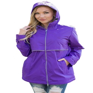 Chaqueta impermeable <span class=keywords><strong>de</strong></span> alta calidad con cremallera y bolsillo para mujer, <span class=keywords><strong>abrigo</strong></span> con capucha y ajuste perfecto para adultos, Pastel color sólido, venta al por mayor - Product Image 6