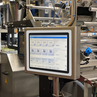 Moniteur à écran tactile intégré de 12 pouces tout en un processeur J1800/2G/32G ordinateur PC à panneau industriel capacitif