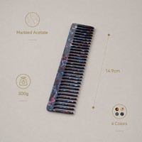 Peigne à cheveux en acétate motif marbre coréen ShilyOS, vente en gros, logo personnalisé, peigne de voyage géométrique portable pour femmes, OEM