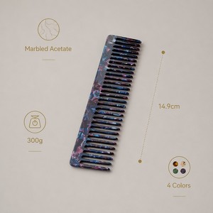Peigne <span class=keywords><strong>à</strong></span> cheveux en acétate motif marbre coréen ShilyOS, vente en gros, logo personnalisé, peigne de voyage géométrique portable pour femmes, OEM - Product Image 2