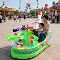 Voiture télécommandée pour enfants avec pare-chocs, pour les parcs d'attractions en plein air et en intérieur, avec éclairage LED et batterie