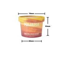 Bols en papier biodégradables pour crème glacée 4oz - Papier kraft compostable avec revêtement PE, étanches et robustes, impression de logo personnalisée