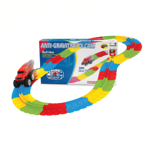 Piste de voiture anti-gravité Boss Hog, ensemble de jeu d'intérieur 92 pièces pour enfants, apprentissage précoce et divertissement avec un design d'orbite coloré - Product Image 1