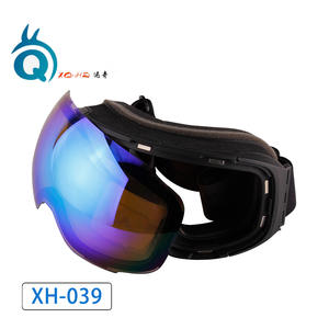 Gafas de esquí magnéticas XH-039 de doble capa antivaho con protección UV para adultos, negras, personalizables, con lentes de TPU intercambiables - Product Image 2