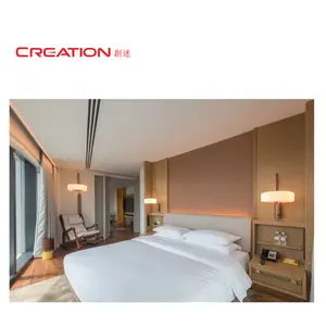 Menciptakan Hotel Bintang Singapura Oak Kayu Solid Modern Furnitur Hotel Sederhana untuk Proyek