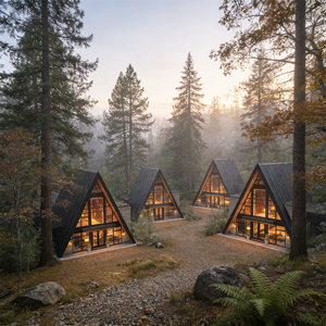 Casa Portátil en Forma <span class=keywords><strong>de</strong></span> A, Construcción Modular, Perfecta para Escapadas <span class=keywords><strong>de</strong></span> <span class=keywords><strong>Fin</strong></span> <span class=keywords><strong>de</strong></span> <span class=keywords><strong>Semana</strong></span>, Soluciones para Proyectos y Uso Comercial - Product Image 1