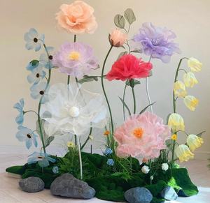 Conjunto de flores artificiales gigantes rosas peonía amapola lirio del valle <span class=keywords><strong>Iris</strong></span> para decoración de boda escaparate y fondo - Product Image 4