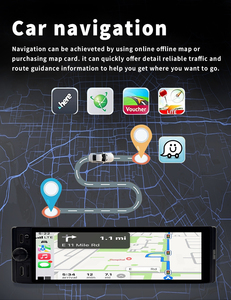 Radio para Auto Android <span class=keywords><strong>de</strong></span> 6.28'' 64G 32G 1Din, Autoradio Android con CarPlay/Android Auto Inalámbrico, GPS, WIFI, DSP, BT, <span class=keywords><strong>Pantalla</strong></span> Incell, Estéreo - Product Image 5