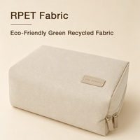 Sac cosmétique écologique en RPET avec tissu recyclé pour les produits de beauté et les voyages quotidiens