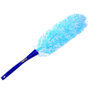 Longue époussette <span class=keywords><strong>plumeau</strong></span> antistatique de époussette <span class=keywords><strong>plumeau</strong></span> en microfibre magique colorée à la main en plastique souple pour les travaux ménagers - Product Image 5