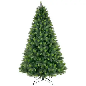 Giant Artificial Christmas Tree Illuminated 30ft 40ft 50ft Sprial Large Christmas Tree With Motif Lights Bowknot Ribbon