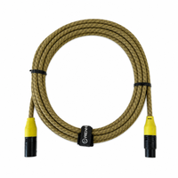 Câble de microphone XLR mâle-femelle OEM CH-R032 en tweed avec blindage spiralé, gaine en PVC et conducteur en cuivre sans oxygène