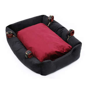 SM Slave <span class=keywords><strong>Dog</strong></span> Fetish Puppy Play Bdsm Restricciones Casa de cachorros con esposas Muebles sexuales Cama - Product Image 1