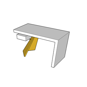 Juego de escritorio de muebles de oficina de mesa de piedra de superficie sólida blanca de gama alta de 1,5 metros de largo - Product Image 6
