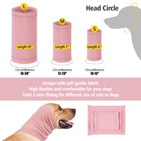 Cache-oreilles pour chien en polaire de polyester, souple, apaisant, motif uni, chaud, anti-bruit, anti-stress, toutes races S-M-L