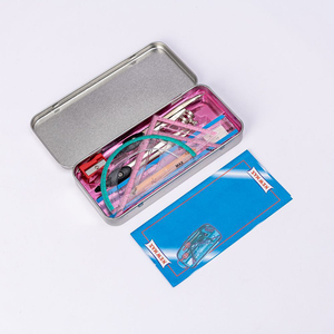 Kim loại hình học Math Set trường tin văn phòng phẩm trường hợp với thước đo Góc la bàn & Cai Trị - Product Image 2