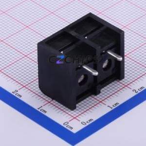 DBT50-9.5-2P-BK-P Barrier Terminal Block Through hole Component (THT),P=9.5mm Connector Three Sides 9.5mm 1x2P Straight Pin - Product Image 2