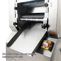 Machine à rouler la pâte à pizza électrique commerciale 30 kg/h, machine à étaler la pâte de boulangerie, machine à faire des pâtes, machine à faire des nouilles