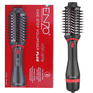 ENZO Nouveau Design Professionnel <span class=keywords><strong>Petit</strong></span> Sèche-<span class=keywords><strong>Cheveux</strong></span> Rotatif à Air Chaud et Brosse Chauffante Volumisante Peigne Électrique Coiffant Brosse Tout-en-un - Product Image 1