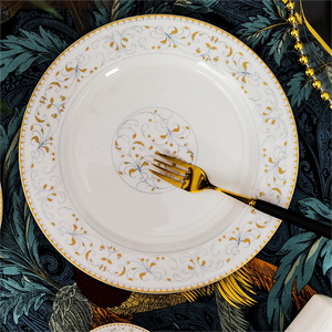 ชุดอาหารเซรามิกพอร์ซเลนลายหรูหราสไตล์นอร์ดิกสำหรับเทศกาลต่างๆ  แบบขายส่ง - Product Image 6