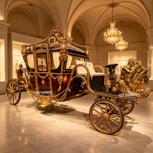 Calèche royale de mariage, design de décoration exquis, pour banquets de luxe, fêtes, carnavals et spectacles de rue - Product Image 1