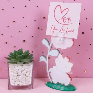 Tùy chỉnh nhựa acrylic chủ thẻ kinh doanh độc đáo cá nhân Standee ảnh văn phòng tổ chức món quà hoàn hảo cho bàn của bạn - Product Image 5