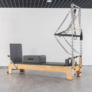 Реформеры для пилатеса с полуколонной стойкой, деревянный стол для йоги и полутрапециевидный стол, реформеры для пилатеса высшего качества с кадиллом - Product Image 2