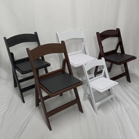 Chaise pliante en résine noire pour terrasse, balcon, hôtel, magasin de proximité, empilable, portable, prix de gros