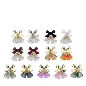 Nail Art Accessories Crystal Bells with Butterfly Charm and Multicolor Wholesale Nails Supplier