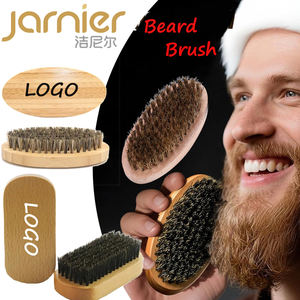 <span class=keywords><strong>Pennello</strong></span> da Barba in Legno di Faggio con Setole di Cinghiale per Uomo, Spazzola per Styling e Taglio Capelli con Manico per Uso Corporeo - Product Image 1