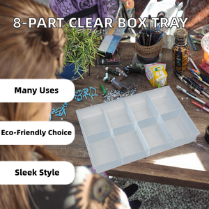 Boîte <span class=keywords><strong>de</strong></span> <span class=keywords><strong>rangement</strong></span> en PP transparente sans couvercle à 8 compartiments pour pièces numériques, accessoires, plateau <span class=keywords><strong>de</strong></span> <span class=keywords><strong>rangement</strong></span>, matériel, boîte à <span class=keywords><strong>vis</strong></span>, <span class=keywords><strong>rangement</strong></span> durable - Product Image 2