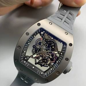 Top-tier 055 gray titanium ceramic case hollow dial no <b>scale</b> integrated movement men's business <b>mechanical</b> watch - Product Image 3