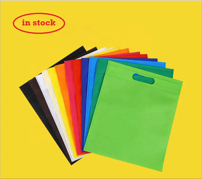 Disponibile accetta logo personalizzato stampa eco friendly no MOQ shopping bag non tessuto