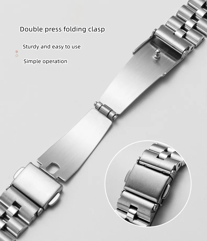 Slim Steel Smartwatch Wristband Women Fashion Metal Stainless Steel Watch Band For Apple Watch Ultra Strap