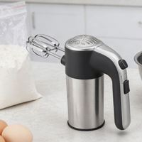 Nouveautés - Batteur à œufs électrique portatif 5 vitesses Turbo 200W avec écran numérique, en acier inoxydable