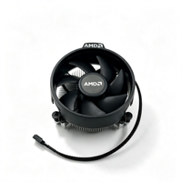 Refroidisseur de processeur AMD Wraith 65W TDP 4 broches PWM à roulement hydraulique, faible bruit, dissipateur thermique en aluminium pour processeur de bureau AMD AM4 AM5