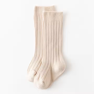 Venta al por mayor calcetines de bebé recién nacido niños niñas niños hasta la rodilla calcetín niño niña algodón <span class=keywords><strong>s</strong></span>ólido raya calcetín largo liso para 0-3 <span class=keywords><strong>Y</strong></span> - Product Image 6