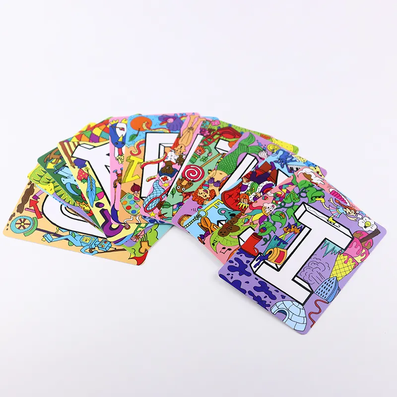 Custom Japanese Jumbo Learning Flash Cards Cmyk Printing Learning Cards High Quality Geography Flashcards