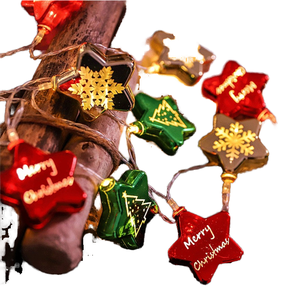 1.5m 10led RGB IP44 Xmas <b>Tree</b> Party Birthday Holiday Room Christmas Decoration Colorful Fairy Five-Pointed Star <b>LED</b> Lighting - Product Image 1