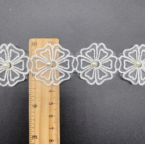 7.5cm di alta qualità in Tulle stile francese <span class=keywords><strong>con</strong></span> finiture in pizzo <span class=keywords><strong>con</strong></span> perle di diamanti ricamate <span class=keywords><strong>con</strong></span> <span class=keywords><strong>perline</strong></span> di fiori tessuto di pizzo <span class=keywords><strong>con</strong></span> una <span class=keywords><strong>copertura</strong></span> di buoni metri Per Kg - Product Image 6