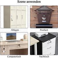 Serrure d'armoire Kete en alliage de zinc cylindre meubles de bureau casier serrure à came avec clés