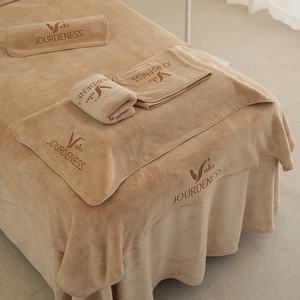Khaki Lightweight and Highly Absorbent Quick Drying Towels Premium Quality <strong>Flannel</strong> <strong>Face</strong> <strong>Cloths</strong> With Customized logo - Product Image 6