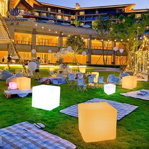 Thanh Lịch Điện không thấm nước <span class=keywords><strong>LED</strong></span> Cube ghế chiếu sáng 10cm20cm30cm nhựa vuông Cube cho Câu lạc bộ đêm bên giữa Kích thước đèn - Product Image 5