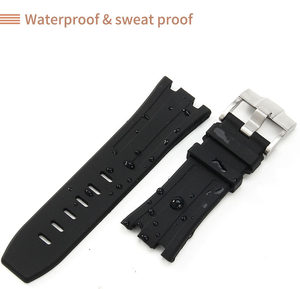 Bracelet de montre SmartWin cranté en caoutchouc FKM pour accessoires de bande de remplacement de montre de Style AP 27mm 28mm 30mm - Product Image 4