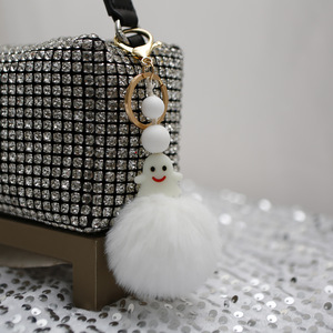 Offre Spéciale – <span class=keywords><strong>Mini</strong></span> <span class=keywords><strong>Pompon</strong></span> Noir et Blanc Personnalisable, Accessoire de Sac Lumineux Tressé Écologique, Décoration de Porte-clés Mignon de Dessin Animé - Product Image 4